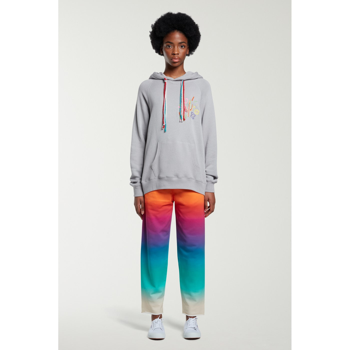 Cardigan Embroidered Cactus Stripe