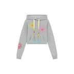 Sweat Embroidered Flower Cropped