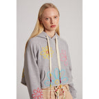 Sweat Embroidered Flower Cropped