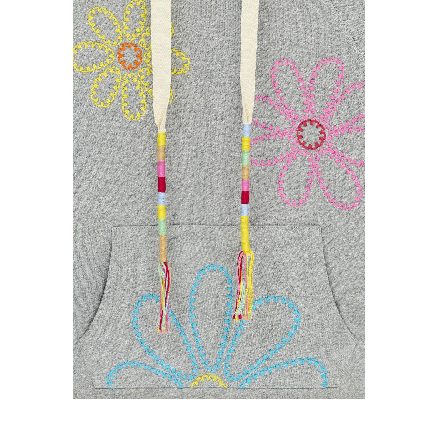 Sweat Embroidered Flower Cropped