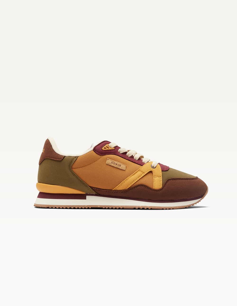 Baskets Basses André - Chocolat Kaki Clair Moutarde - Homme