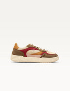 Baskets Basses Axelle - Kaki Bordeaux Crème - Femme