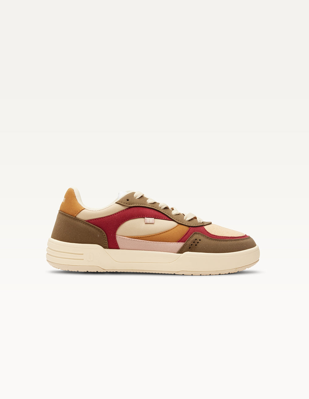 Baskets Basses Axelle - Kaki Bordeaux Crème - Femme