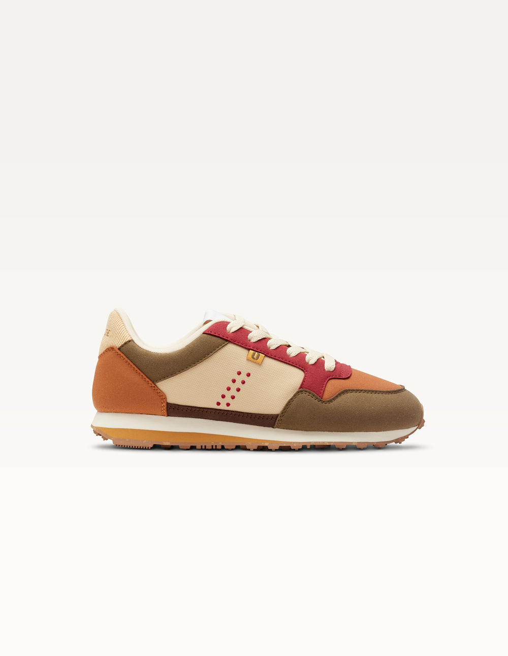 Baskets Basses Gabrielle - Kaki Cognac Bordeaux - Femme