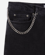 The Kooples - Jean Slim Noir Avec Chaine - Homme