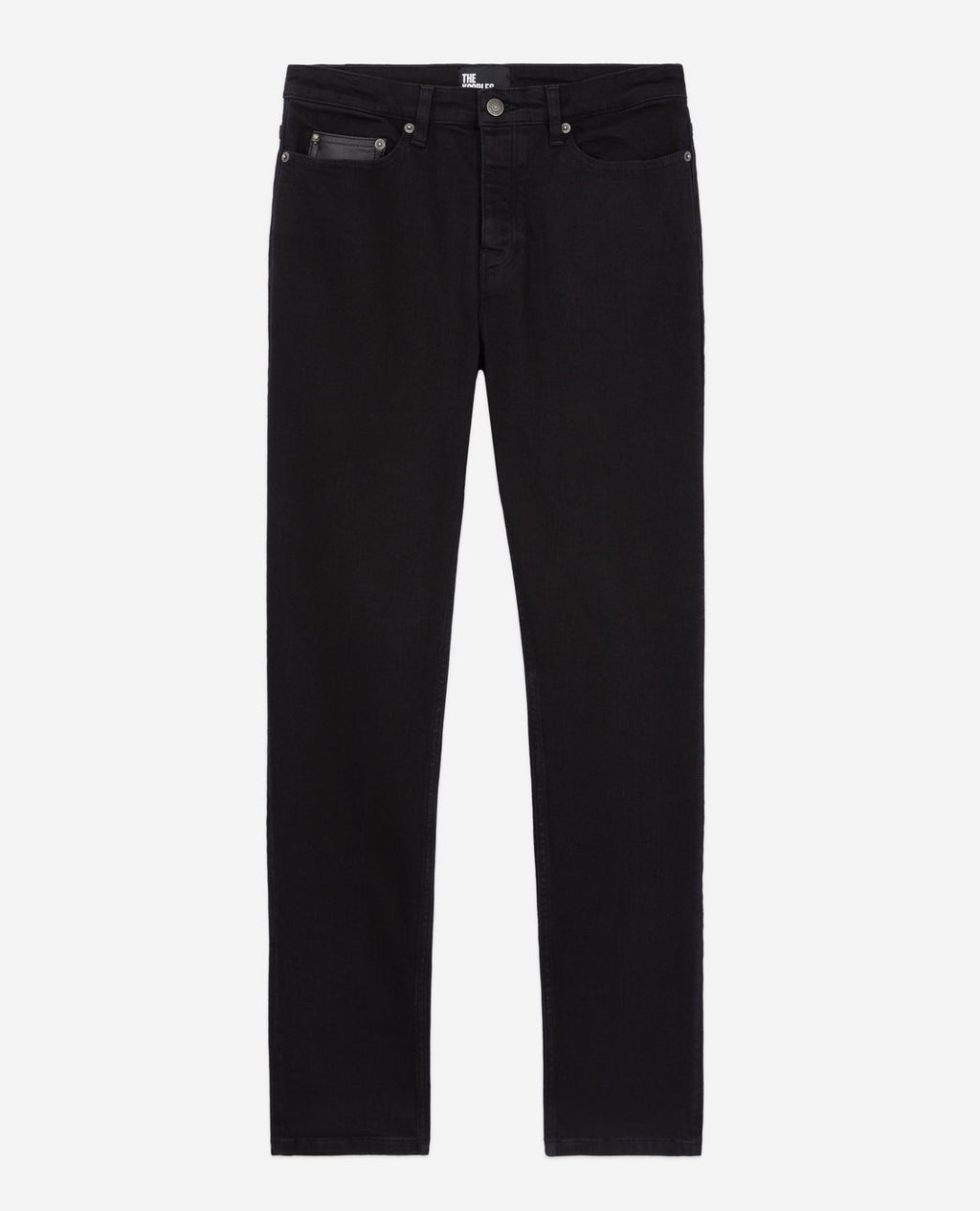 The Kooples - Jean Homme Brut Noir Poche Ticket Cuir - Homme