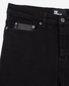 The Kooples - Jean Homme Brut Noir Poche Ticket Cuir - Homme
