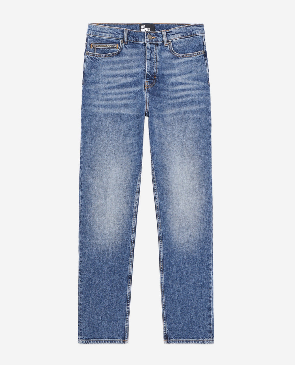 The Kooples - Jean Slim En Denim Stretch Poche Ticket Zipee - Homme
