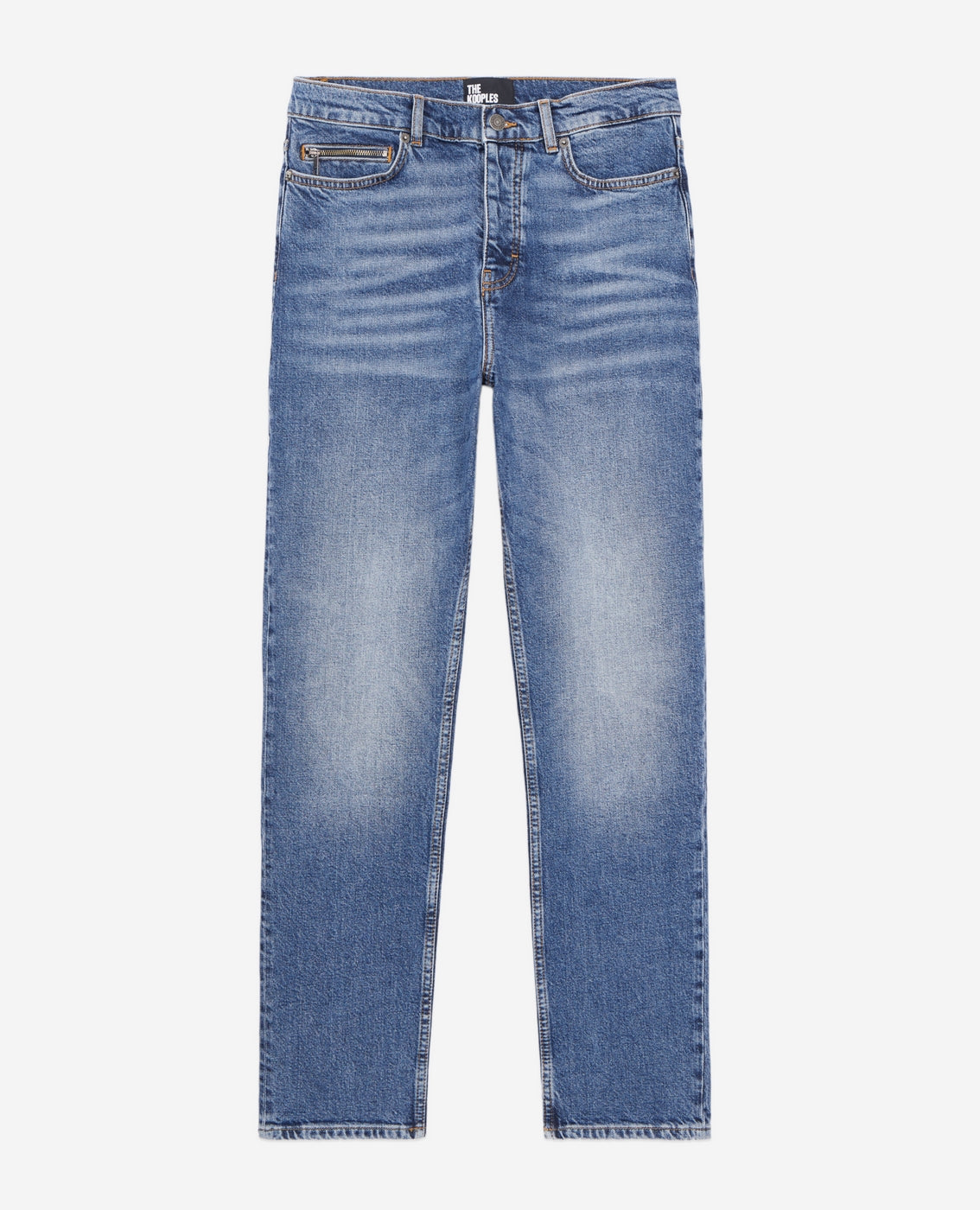 The Kooples - Jean Slim En Denim Stretch Poche Ticket Zipee - Homme