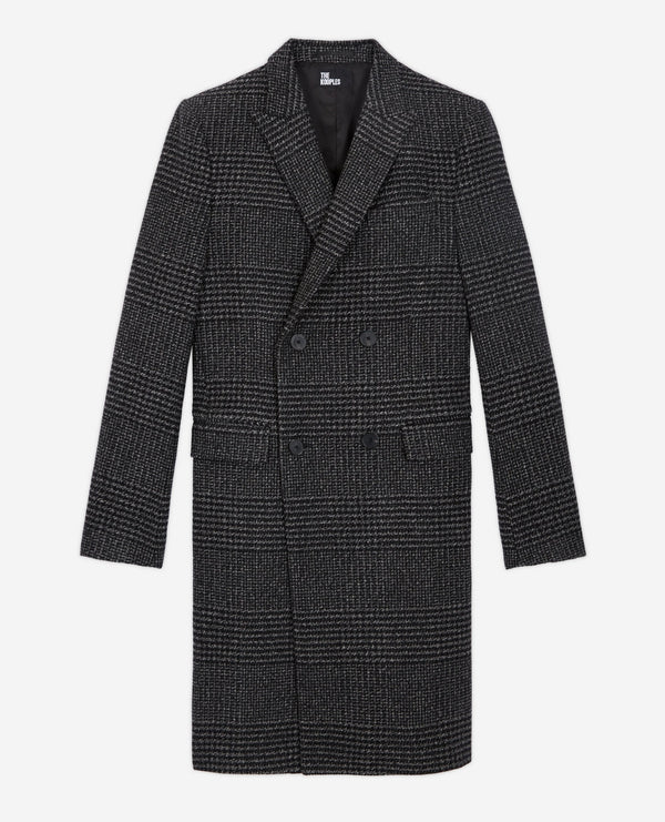 The Kooples - Manteau Long Croise Motif Chevrons - Homme