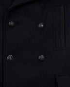 The Kooples - Manteau Long Croisee Col Detachable Fourrure - Homme