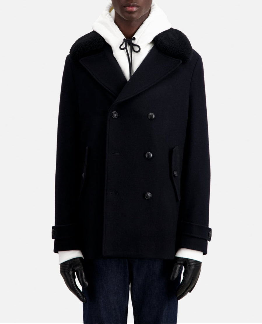 The Kooples - Caban Avec Col Fourrure Amovible - Homme