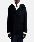 The Kooples - Caban Avec Col Fourrure Amovible - Homme