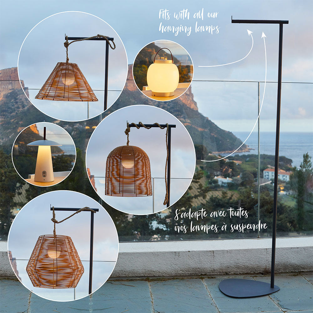 Hold Me - Support Lampe - Acier - Gris