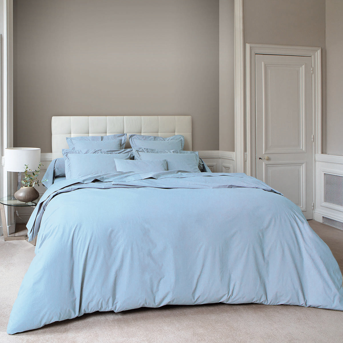 Percale Unie - Housse De Couette - Bleu Ciel