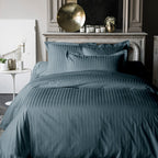 Satin Uni Jacquard - Housse De Couette - Minéral
