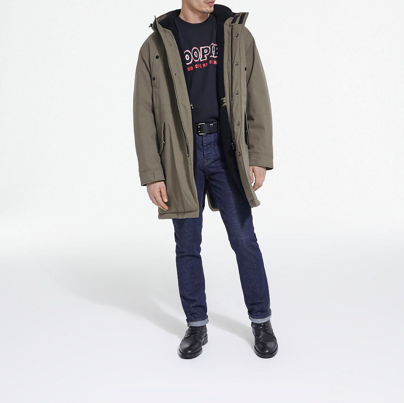 The Kooples - Parka Doublee De Faux Mouton - Homme