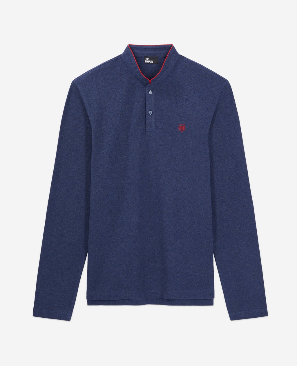 The Kooples - Polo Manches Longues Col Officier Broderie Tk - Homme