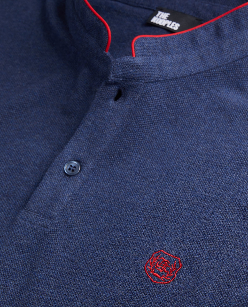 The Kooples - Polo Manches Longues Col Officier Broderie Tk - Homme