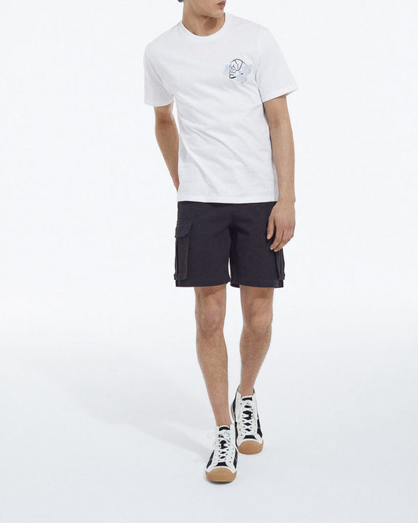 The Kooples - Short Noir Coton Biologique À Poches Cargo - Homme