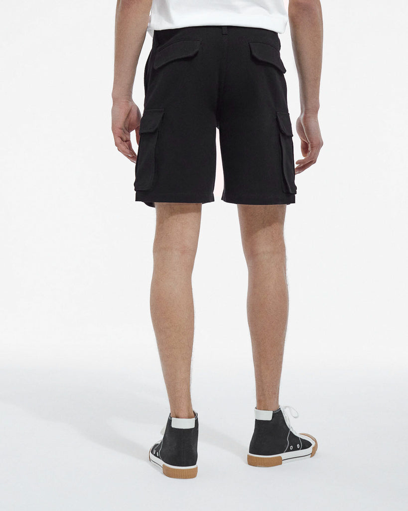 The Kooples - Short Noir Coton Biologique À Poches Cargo - Homme