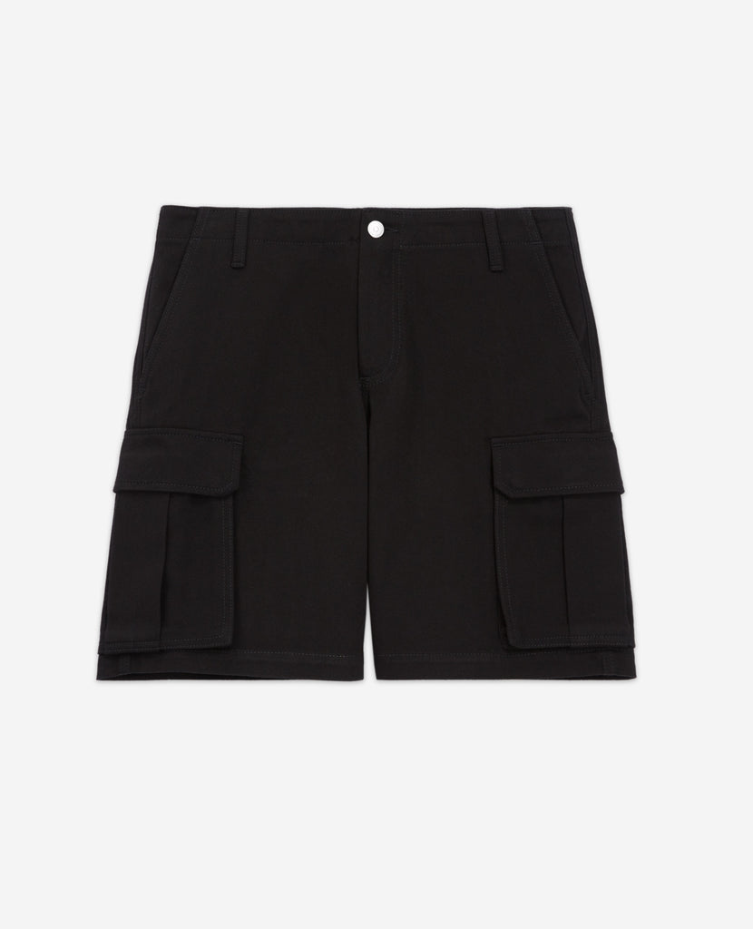 The Kooples - Short Noir Coton Biologique À Poches Cargo - Homme
