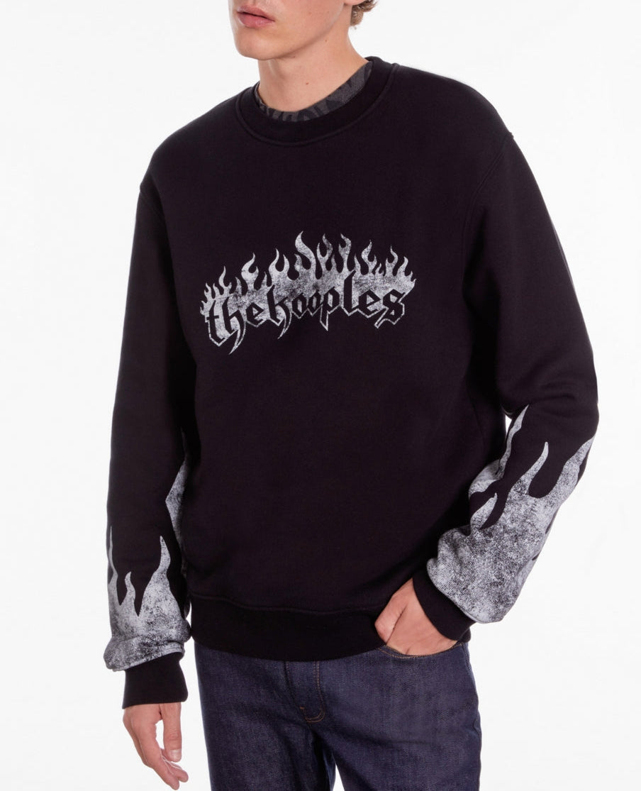 The Kooples - Sweat Avec Print The Kooples Flammes + Flammes Sur Les Manches - Homme
