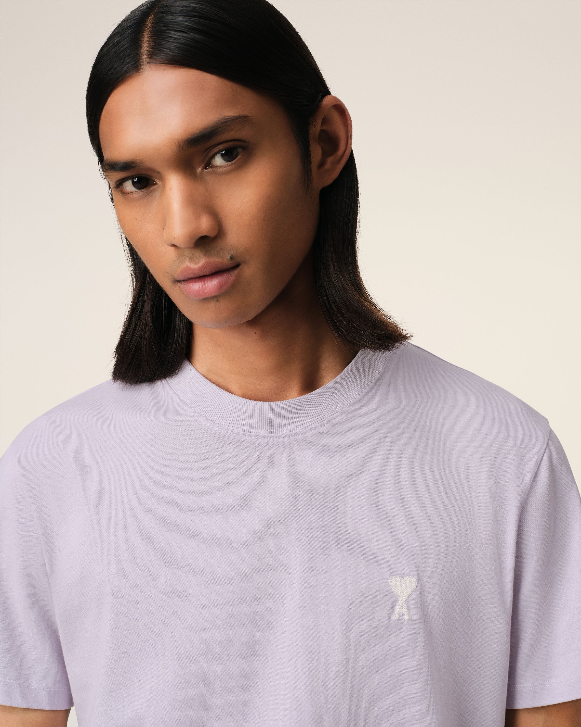 Ami Paris - T-Shirt Ami De Cœur - Lilas