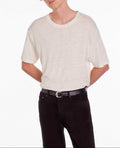 The Kooples - T-Shirt Manches Courtes En Lin Avec Broderie Poitrine - Homme