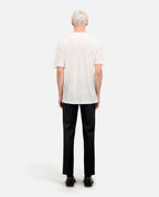 The Kooples - T-Shirt Manches Courtes En Lin Avec Broderie Poitrine - Homme