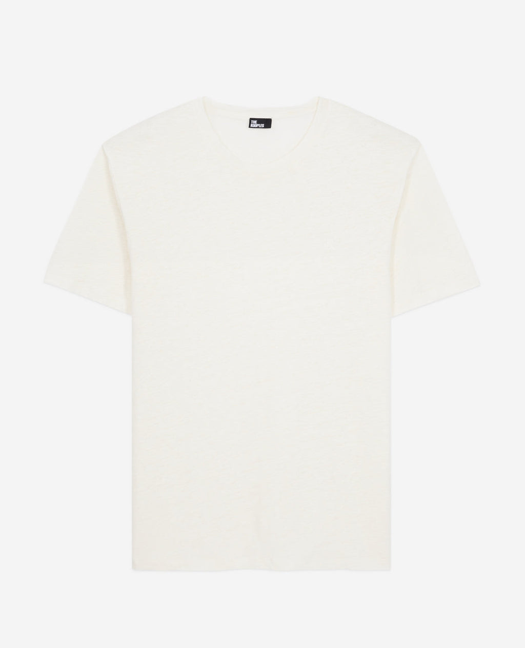 The Kooples - T-Shirt Manches Courtes En Lin Avec Broderie Poitrine - Homme