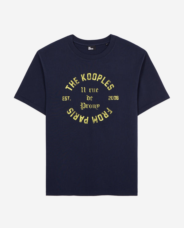The Kooples - T-Shirt Manches Courtes Avec Print Blason Devant - Homme