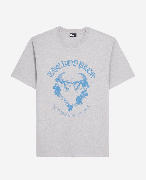 The Kooples - T-Shirt Manches Courtes Avec Print Skull Coeur Devant