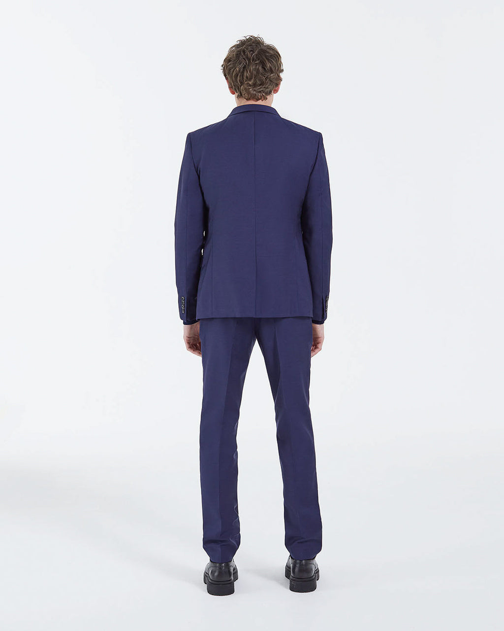Veste De Costume En Laine - Marine - Homme