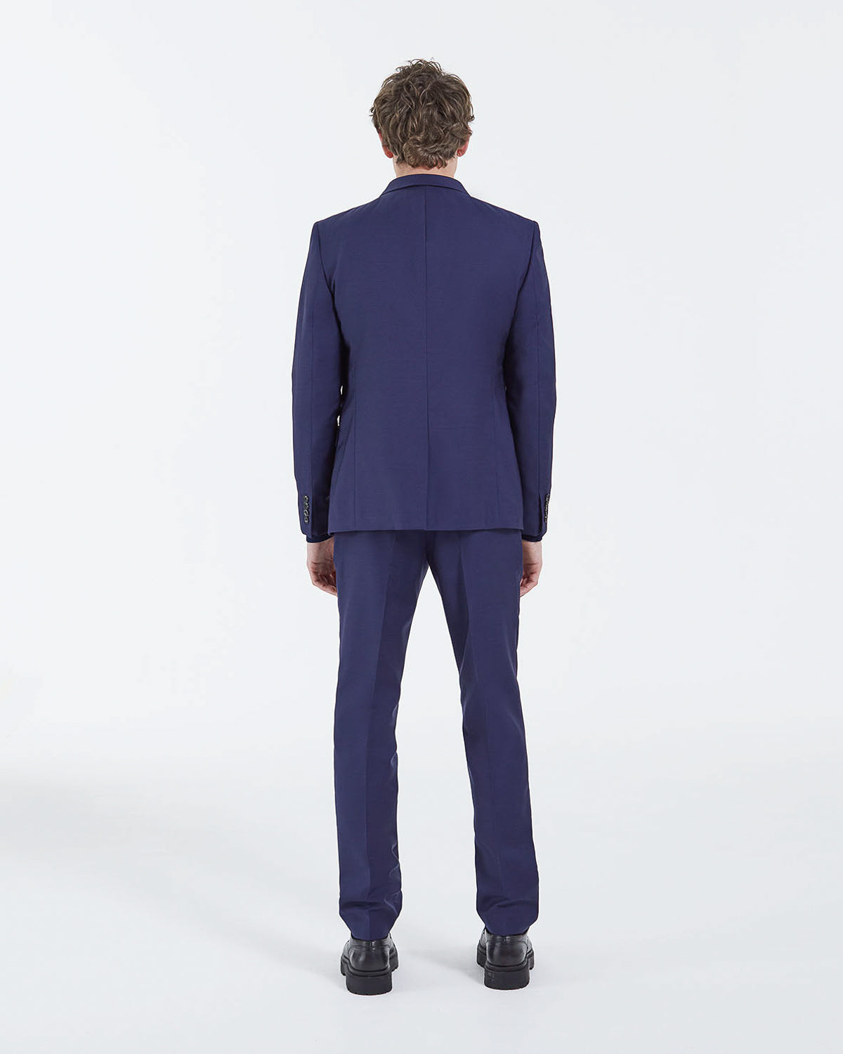 Veste De Costume En Laine - Marine - Homme