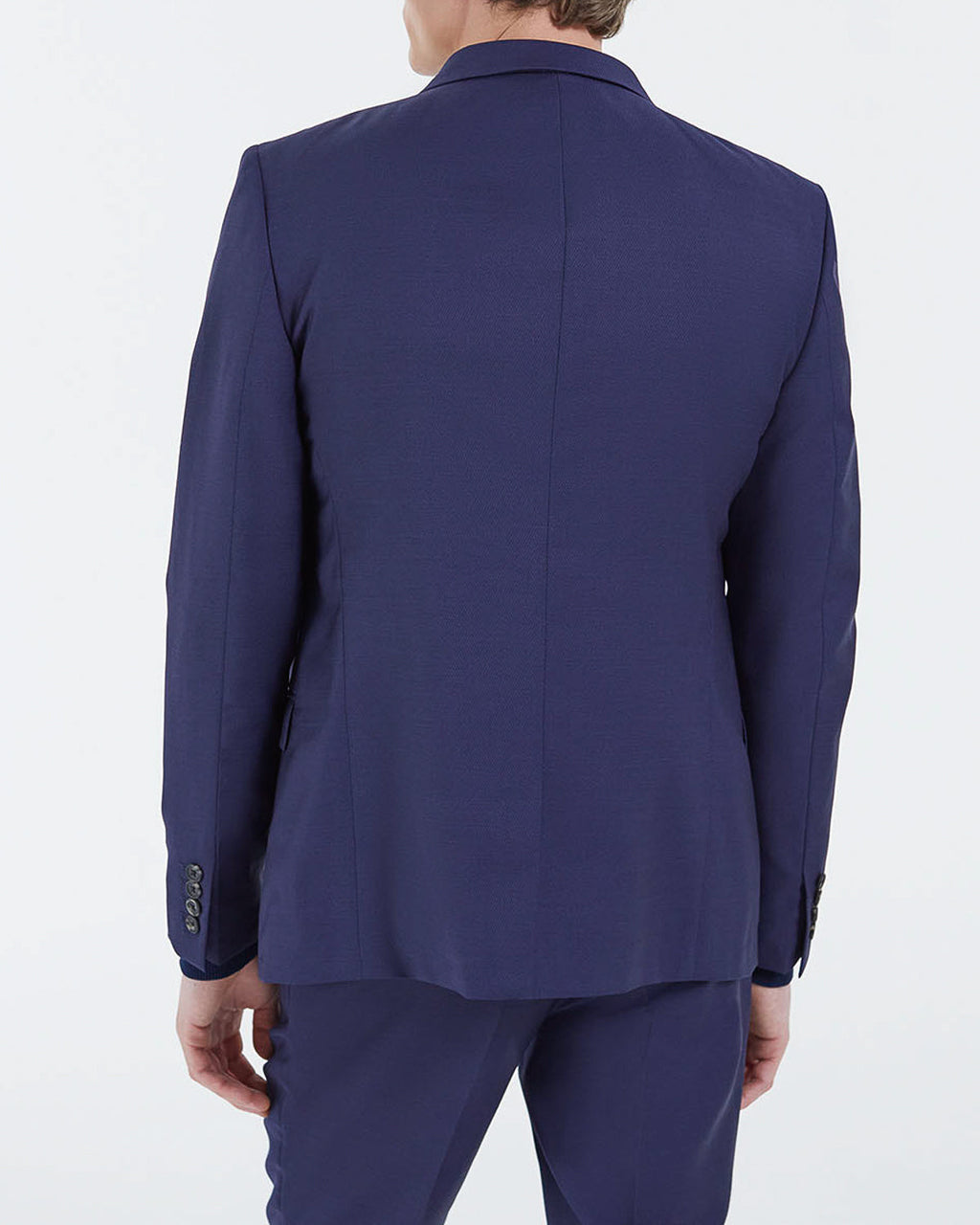 Veste De Costume En Laine - Marine - Homme