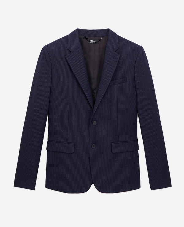 The Kooples - Blazer En Laine - Bleu Marine - Homme