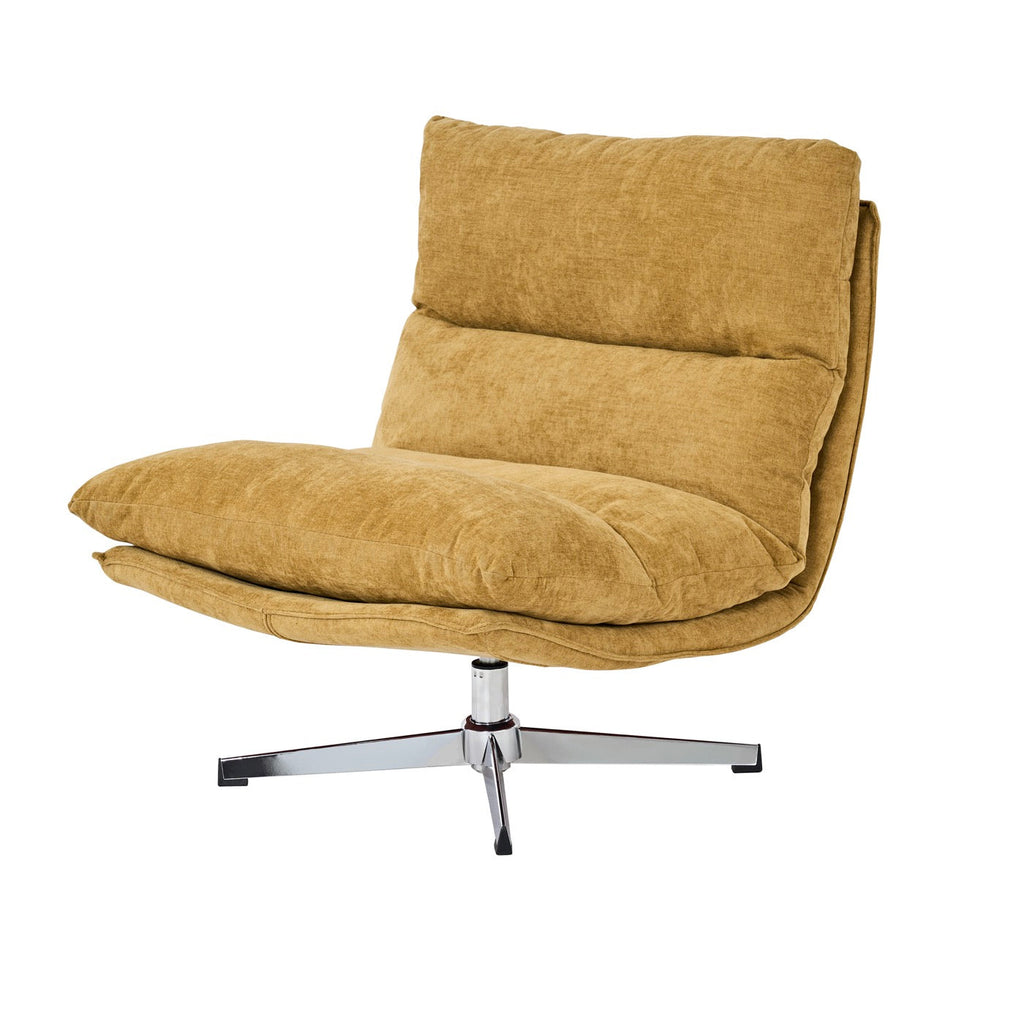 Hygea - Fauteuil Rotatif 1 Place - Tissu Jaune Moutarde