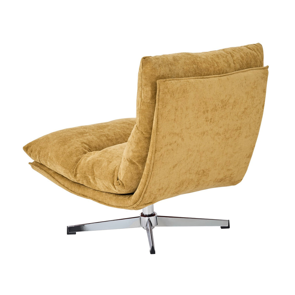 Hygea - Fauteuil Rotatif 1 Place - Tissu Jaune Moutarde