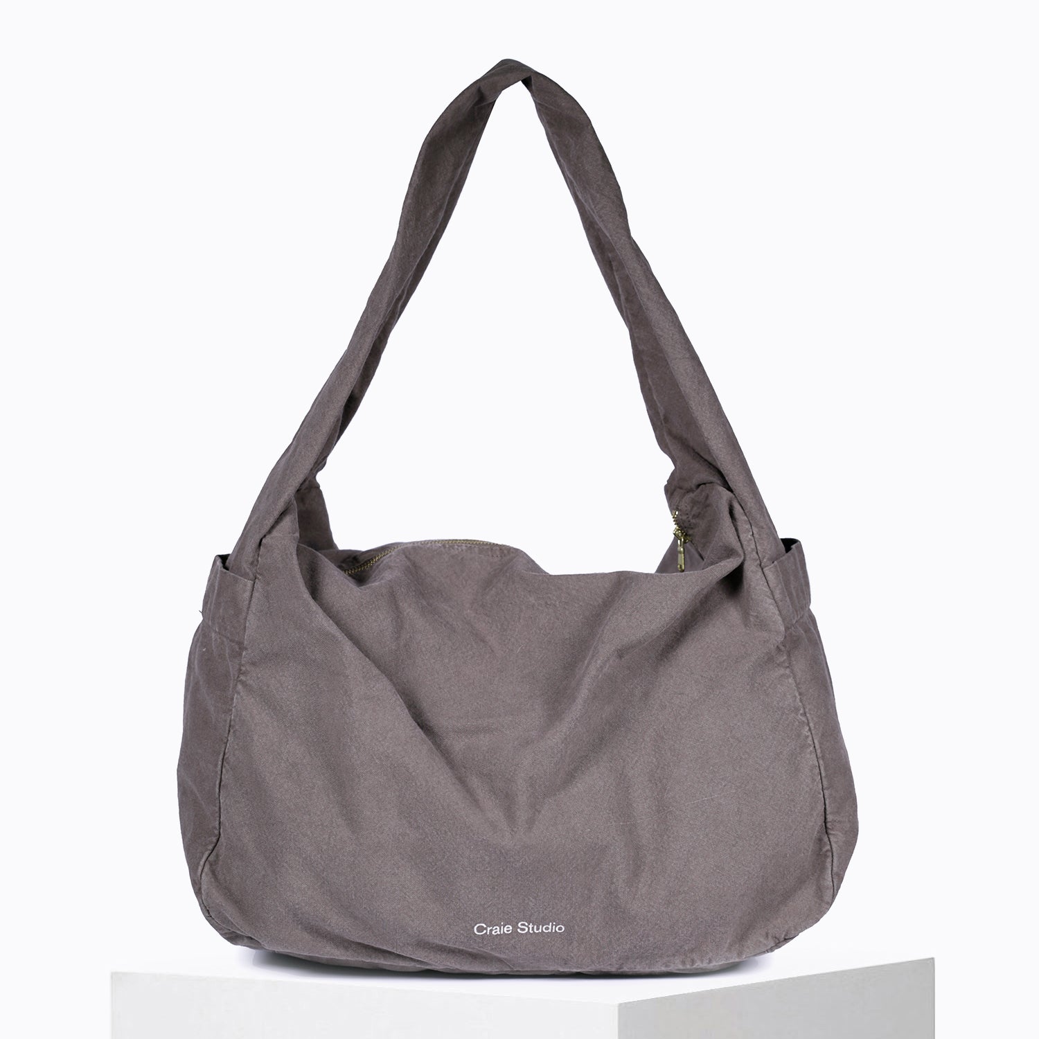 Petit Hobo Coton Taupe