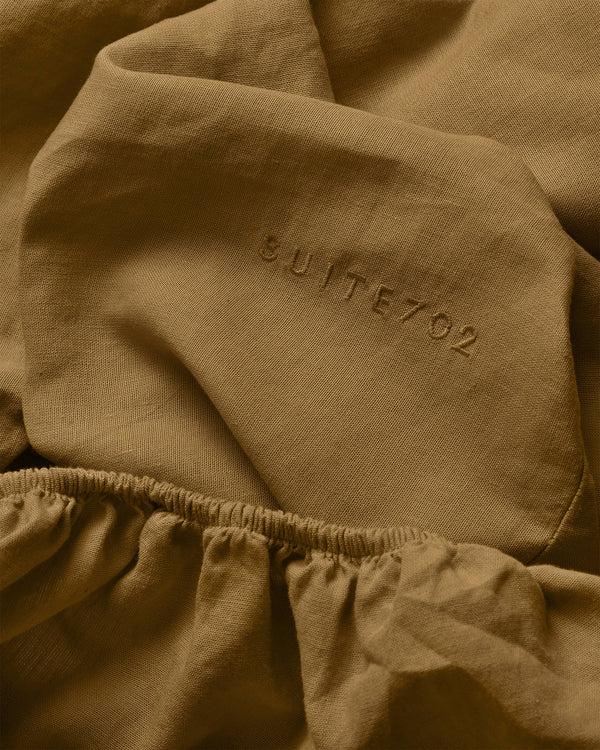 Hoeslaken Linnen Khaki Gold - SUITE702