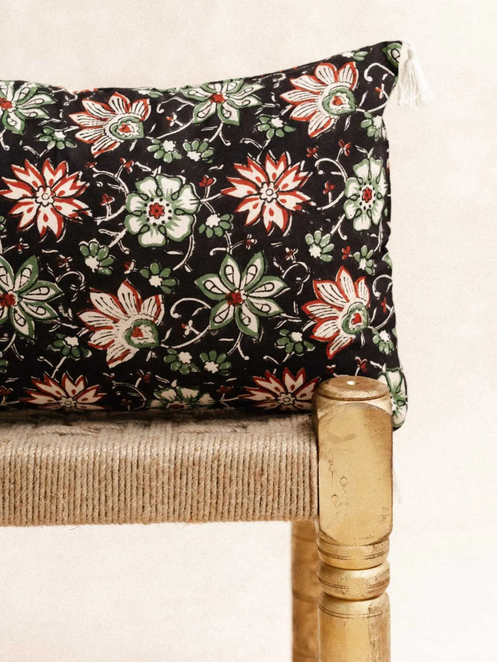 Housse de Coussin - Green flower - 30x50cm - kirane