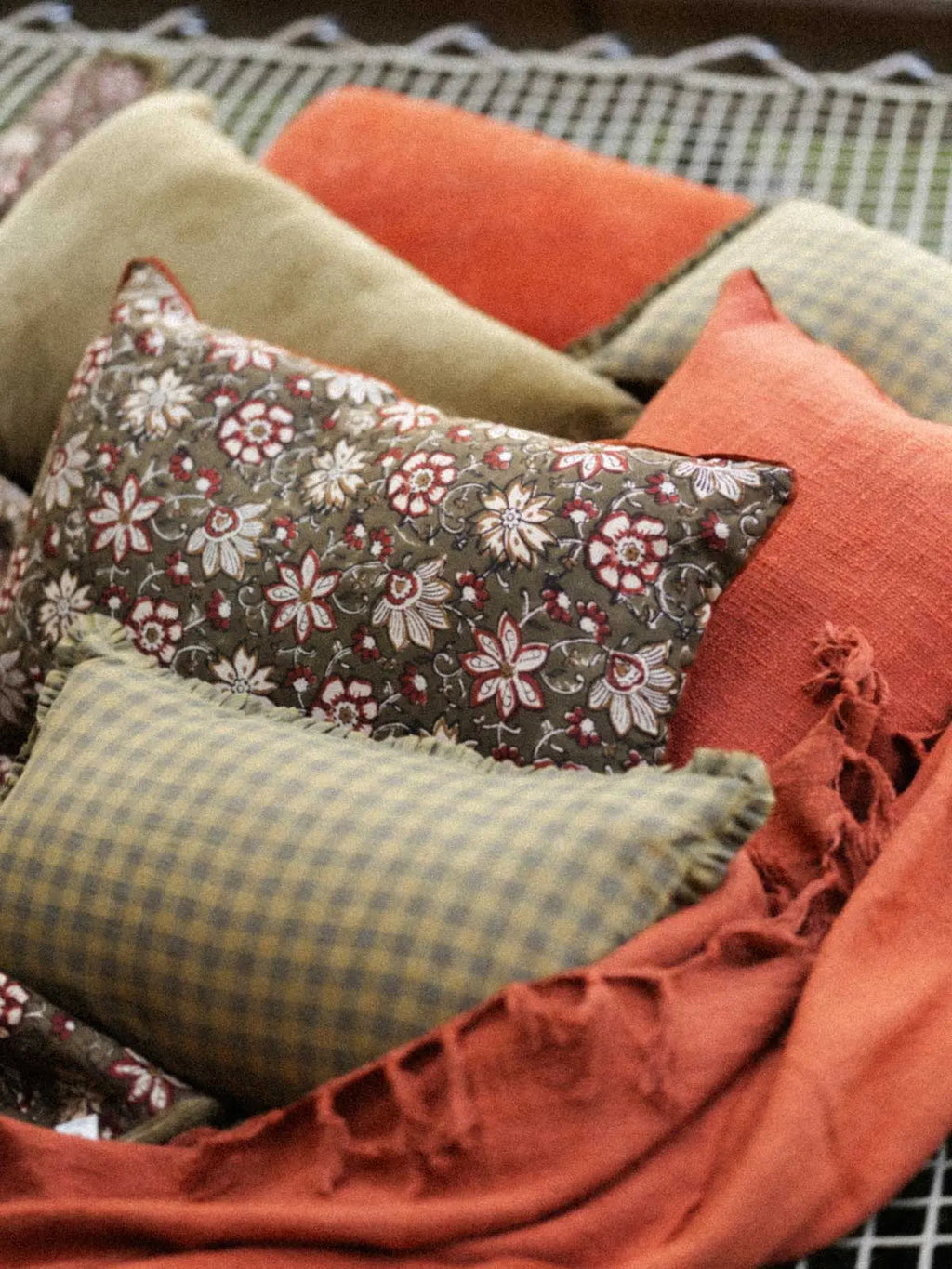 Housse de Coussin - Nimbu Kaki - 40x60cm - kirane