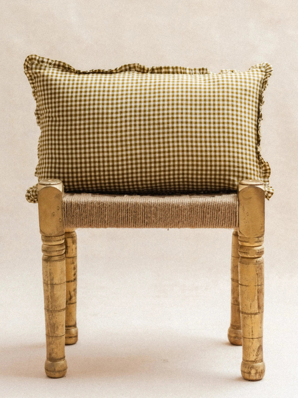 Housse de Coussin - Vichy café - 30x50cm KIRANE