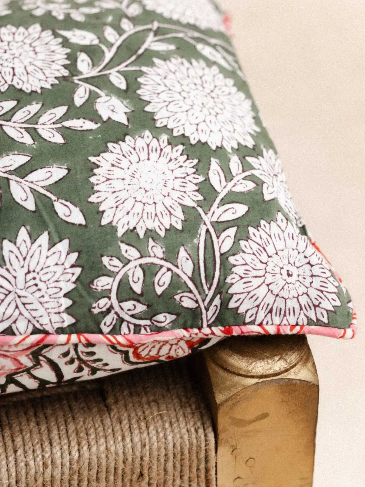 Housse de Coussin - fresh lotus double face - 30x50cm - kirane