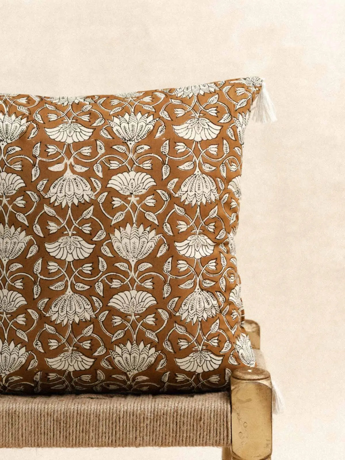 Housse de coussin - Lotus Chataigne - 45x45cm - kirane