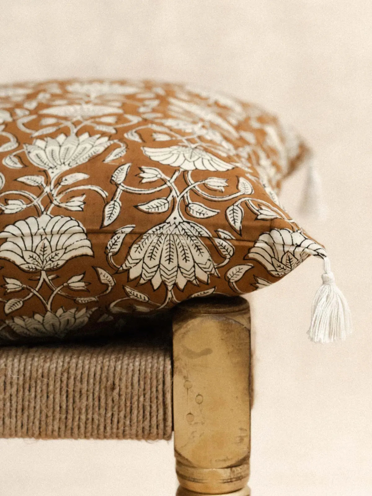 Housse de coussin - Lotus Chataigne - 45x45cm - kirane