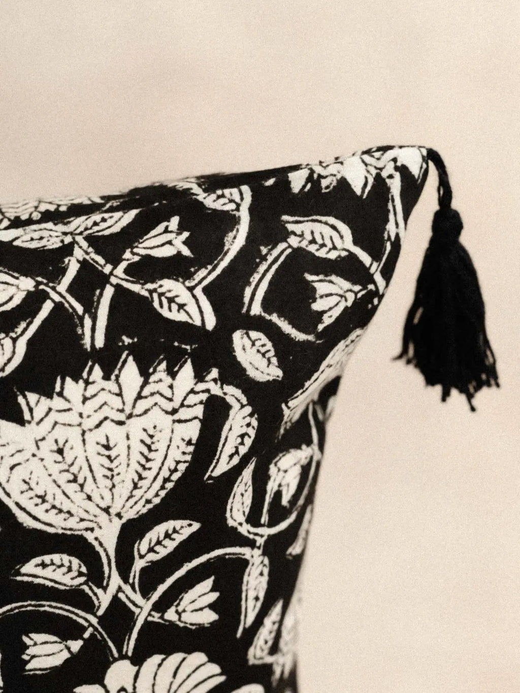 Housse De Coussin - Lotus Noir - 45X45Cm