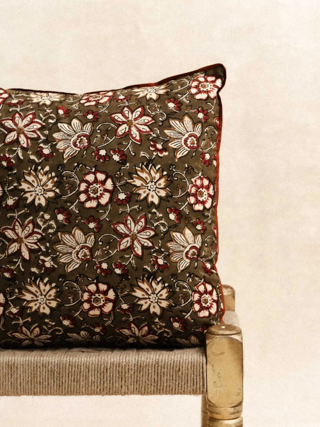 Housse de coussin - Nimbu Kaki - 45x45cm - kirane