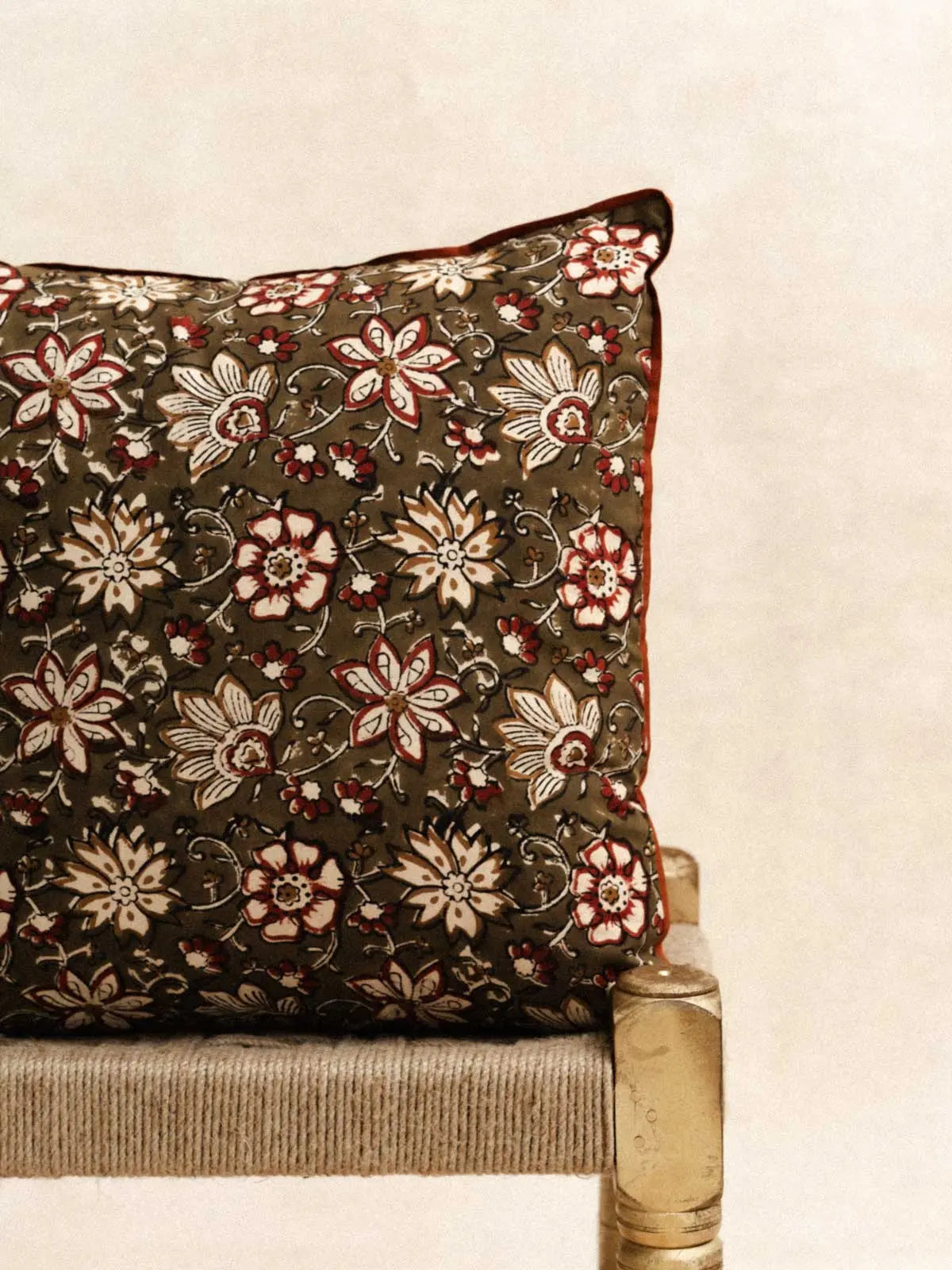 Housse de coussin - Nimbu Kaki - 45x45cm - kirane